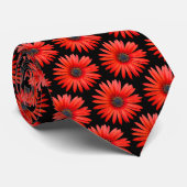 Rode duivels op zwart stropdas (Opgerold)