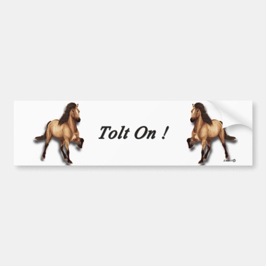 Rode Dun IJslander Bumpersticker (Voorkant)