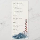 RODE DUSKY BLUE LIGHTHOUSE WEDDING CEREMONY PROGRA MENU (Achterkant)