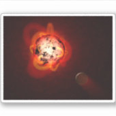 Rode dwergster in een baan rond een hypothetische  sticker (Voorkant)