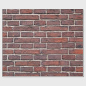 Rode echte bakstenen muur cadeaupapier (Vlak)