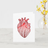 Rode echte hart Kaart (Gele Bloem)