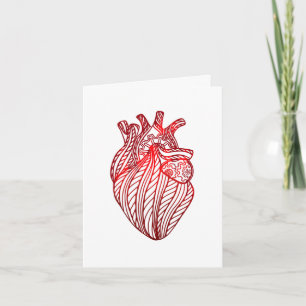 Rode echte hart Kaart