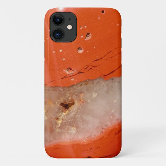 Rode edelsteen stenen textuur iPhone 11 hoesje (Achterkant)