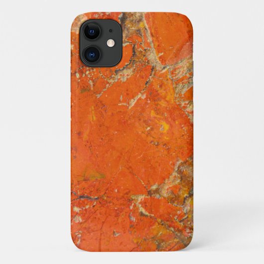 Rode edelsteen stenen textuur iPhone 11 hoesje (Achterkant)