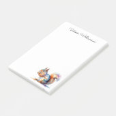Rode Eekhoorn Aquarel Wilde Dieren Persoonlijk Post-it® Notes (Schuin)