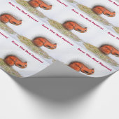 Rode eekhoorn cadeaupapier (Hoek)