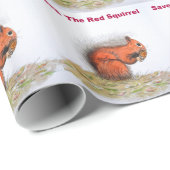 Rode eekhoorn cadeaupapier (Rol Hoek)