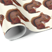 Rode eekhoorn cadeaupapier (Rol Hoek)