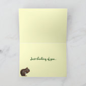 Rode eekhoorn denkt aan je kaart (Binnen)