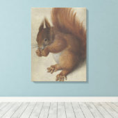 Rode eekhoorn (door Hans Hoffmann) Canvas Afdruk (Insitu (Houten vloer))