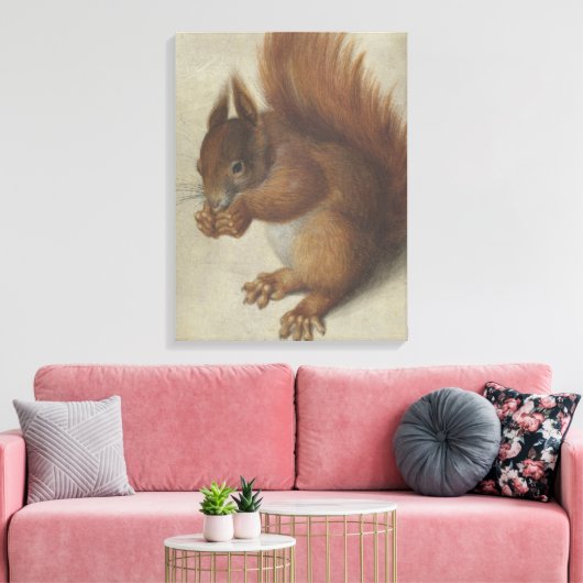 Rode eekhoorn (door Hans Hoffmann) Canvas Afdruk (Insitu (Woonkamer))