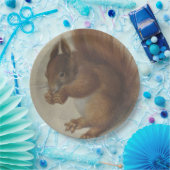 Rode eekhoorn (door Hans Hoffmann) Papieren Bordje (Feest)