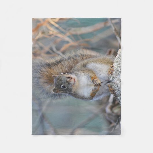 Rode eekhoorn fleece deken (Voorkant)