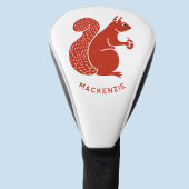 Rode eekhoorn gepersonaliseerd golfheadcover