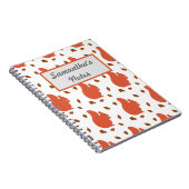 Rode eekhoorn gepersonaliseerd notitieboek (Rechterzijde)