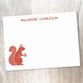 Rode eekhoorn gepersonaliseerde naam post-it® notes