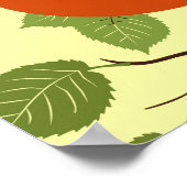 Rode eekhoorn in hazelaartakken. poster (Hoek)