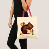 Rode eekhoorn in het najaar tote bag (Voorkant (product))