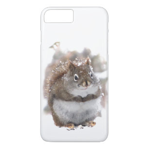 Rode eekhoorn in Snow iPhone 8/7 Plus-Hoesje Case-Mate iPhone Case