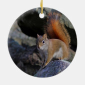 Rode eekhoorn keramisch ornament (Achterkant)