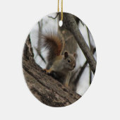 Rode eekhoorn keramisch ornament (Rechts)