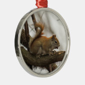 Rode eekhoorn metalen ornament (Rechts)