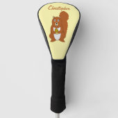 Rode Eekhoorn Ontwerp Golfheadcover (Voorkant)