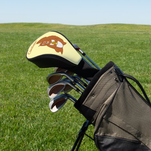 Rode Eekhoorn Ontwerp Golfheadcover (Insitu)