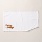 Rode Eekhoorn Ontwerp met Initialen Bad Handdoek (Handdoek)