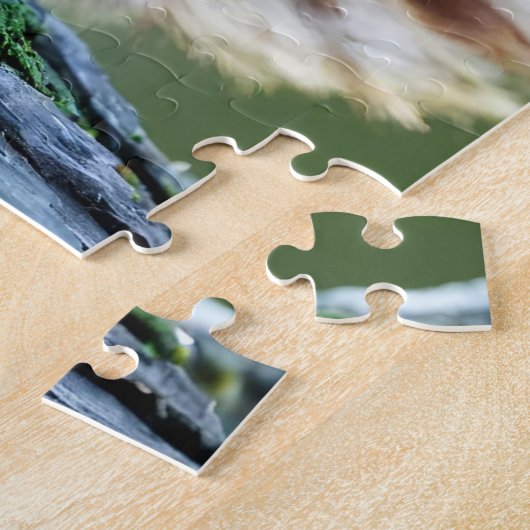 Rode eekhoorn op groene achtergrond legpuzzel (Zijkant)