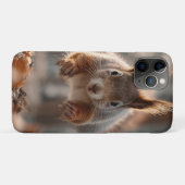 Rode eekhoorn springt in bevroren bos Case-Mate iPhone case (Achterkant (horizontaal))