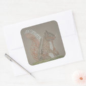 Rode eekhoorn sticker (Envelop)