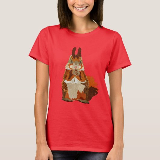 Rode eekhoorn t-shirt (Voorkant)