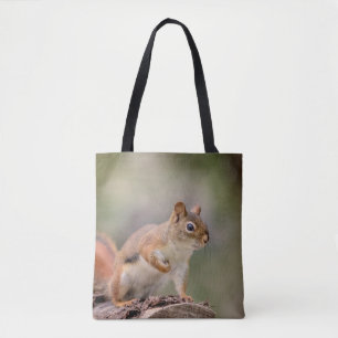 Rode eekhoorn tote bag