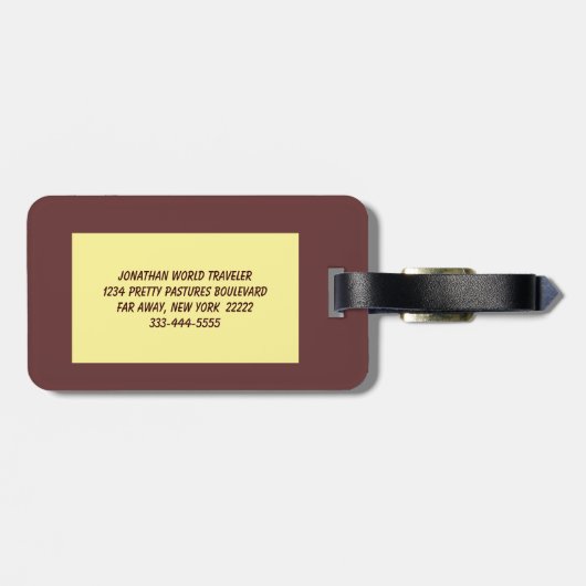 Rode eekhoorns in sneeuw bagagelabel (Achterkant horizontaal)