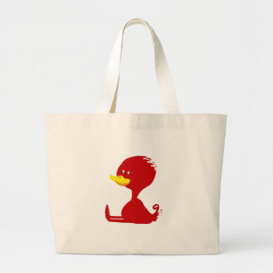 Rode eend grote tote bag
