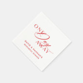 Rode eendaagse servetten voor repetitiediner (Hoek)