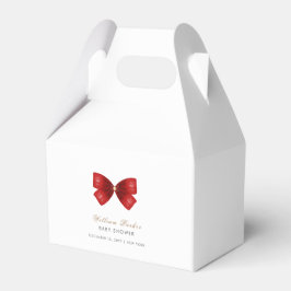 Rode Eenvoudige Aquarel Boog Baby Shower Bedankdoosjes