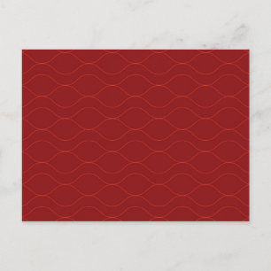 Rode, eenvoudige, elegante, coole golf abstractie briefkaart