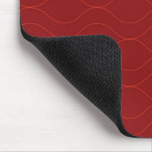 Rode, eenvoudige, elegante, coole golf abstractie muismat (Hoek)