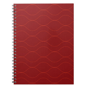 Rode, eenvoudige, elegante, coole golf abstractie  notitieboek