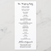 Rode Eenvoudige Liefde Trouwprogramma's Programmakaart (Achterkant)