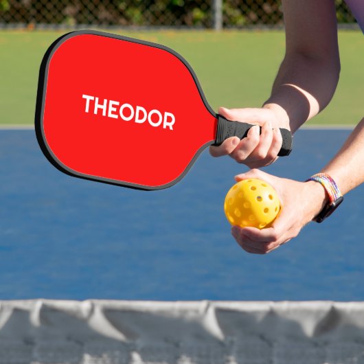 Rode eenvoudige naam | Trendy minimalist Pickleball Paddle (Insitu)