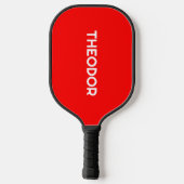 Rode eenvoudige naam | Trendy minimalist Pickleball Paddle (Achterkant)