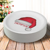 Rode Eenvoudige Traditionele Kerstmis Kerstman Hoe Papieren Bordje