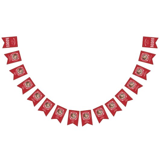 Rode Eerste Rodeo Fotobanner – Westerne Cowboy 1e Vlaggetjes (Alle)