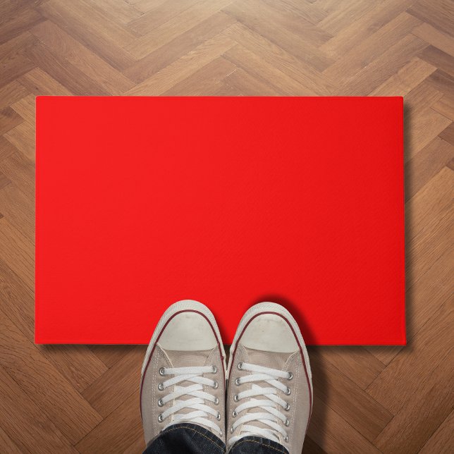 Rode effen kleur | Klassiek | Elegant | Trendy Deurmat (Creator heeft geüpload)