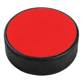 Rode effen kleur | Klassiek | Elegant | Trendy Hockey Puck (3/4)