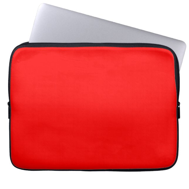 Rode effen kleur | Klassiek | Elegant | Trendy Laptop Sleeve (Voorkant)